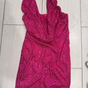 Sparkling Pink Sequin Dress